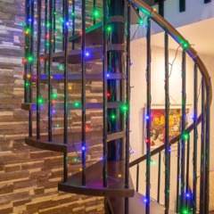 Гирлянда светодиодная Твинкл Лайт 10м, темно-зеленый ПВХ, 80 LED,303-049 - фото 5