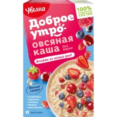 Каша Увелка овсяная Ассорти из лесных ягод, 5штx40г/уп - фото 3