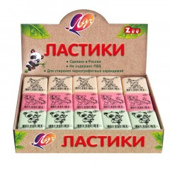 Ластик Луч ZOO 35x25x8 мм пастельный в ассортименте Ластик Луч ZOO 35x25x8 мм пастельный в ассортименте - фото 4