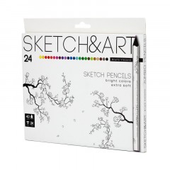 Карандаши цветные SKETCH&ART 4 мм, 24 30-0115 Карандаши цветные SKETCH&ART 4 мм, 24 30-0115 - фото 2