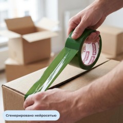 Клейкая лента одностор. упаковоч. ATTACHE 48мм х 66м 45мкм зеленый - фото 2