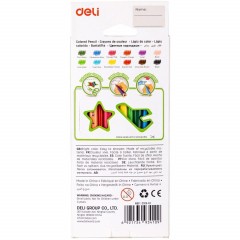 Карандаши цветные 12цв 3-гран Deli Enovation, пластик, EC113-12 - фото 4