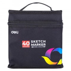 Набор маркеров для скетчинга Deli 40цв, двухстор., E70806-40 Набор маркеров для скетчинга Deli 40цв, двухстор., E70806-40 - фото 3