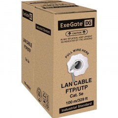 Кабель ExeGate Special UTP4-C5e-CCA-S26-IN-PVC-GY-100 UTP 5e <EX281818RUS - фото 2