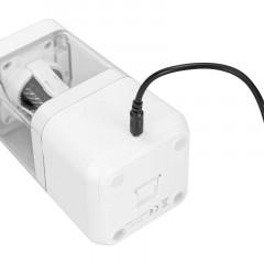 Точилка для карандашей электрич. Deli, 1 отв., пластик ,батарея+ USB, белый - фото 5