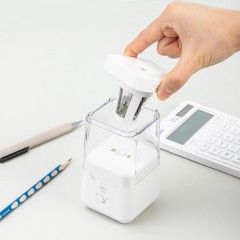 Точилка для карандашей электрич. Deli, 1 отв., пластик ,батарея+ USB, белый - фото 9