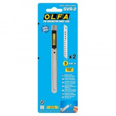 Нож OLFA корпус из нерж.стали, автофиксатор, 9мм, OL-SVR-2 - фото 2