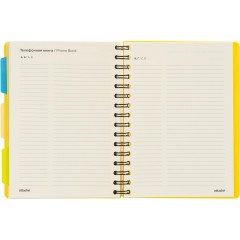 Ежедневник недатированный Bright Colours на спирали, А5, 272 стр., ЖЕЛТЫЙ - фото 20