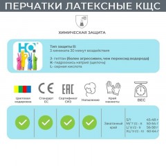 Перчатки латексные HQ Profiline арт.74733 синие р.S, ПС Перчатки латексные HQ Profiline арт.74733 синие р.S, ПС - фото 3