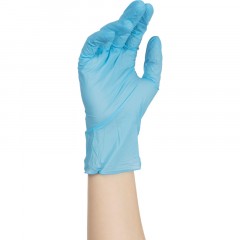 Перчатки нитрил., NITRILE OPTIMA, голубые, 3гр. (S), 50 пар/уп - фото 2