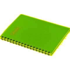 Блокнот А6,60л,гребень слева,обл.пластик,клетка, Attache Plastic, синий - фото 4