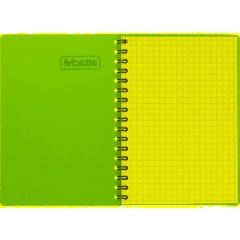 Блокнот А6,60л,гребень слева,обл.пластик,клетка, Attache Plastic, синий - фото 5