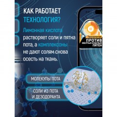 Пятновыводитель SALTON CleanTech от пятен пота и дезодоранта 120мл Пятновыводитель SALTON CleanTech от пятен пота и дезодоранта 120мл - фото 3