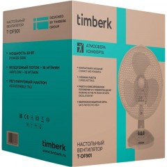 Вентилятор Timberk T-DF901, настольный, 22.5см, белый Вентилятор Timberk T-DF901, настольный, 22.5см, белый - фото 3