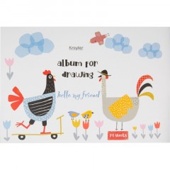 Альбом для рисования Kroyter А4 24л скл,бл.100г, Аnimals,диз.в асс.64607 - фото 3