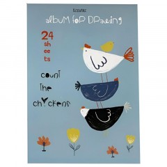 Альбом для рисования Kroyter А4 24л скл,бл.100г, Аnimals,диз.в асс.64607 - фото 4