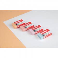 Ластик Kores 40x21x10мм 3 шт/уп, пастельный KE-30, блистер 40315 - фото 6