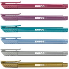 Набор маркеров кисть Kores MetallicStyle 6 цв металлик в прзр плст кор21461 Набор маркеров кисть Kores MetallicStyle 6 цв металлик в прзр плст кор21461 - фото 2