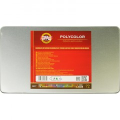 Карандаши цветные художеств. KOH-I-NOOR POLYCOLOR 72 цв/наб 3827072001PL Карандаши цветные художеств. KOH-I-NOOR POLYCOLOR 72 цв/наб 3827072001PL - фото 5