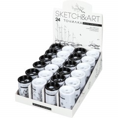 Точилка SKETCH&ART 2 отв. с контейнером, металл 4вида 35-0039 Точилка SKETCH&ART 2 отв. с контейнером, металл 4вида 35-0039 - фото 5