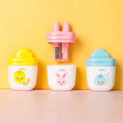 Точилка ручная Deli ER01300, 1 отверстие, с контейнером, пластик, ассорти - фото 12