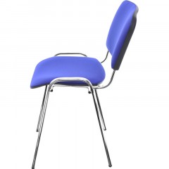 Стул FA_EChair Rio (ИЗО) хром, ткань синяя С-6/ТК-9 - фото 2