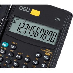 Калькулятор научный Deli E1711, 8-р, 56 функций, бат., 120x72мм, черный Калькулятор научный Deli E1711, 8-р, 56 функций, бат., 120x72мм, черный - фото 5