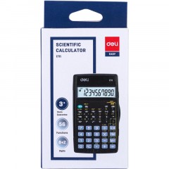Калькулятор научный Deli E1711, 8-р, 56 функций, бат., 120x72мм, черный Калькулятор научный Deli E1711, 8-р, 56 функций, бат., 120x72мм, черный - фото 6