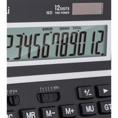 Калькулятор настольный ПОЛНОРАЗМ. Deli E1631, 12-р, дв.пит, 195x148мм,черн - фото 6