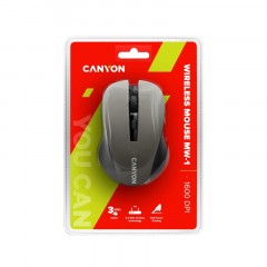 Мышь компьютерная Canyon MW-1, беспроводная, серый (CNE-CMSW1G) - фото 3