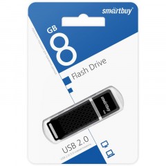 Флеш-память Smartbuy UFD 8GB Quartz series Black (SB8GBQZ-K) - фото 4