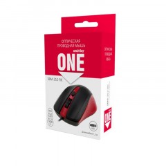 Мышь компьютерная Smartbuy ONE 352 провод, красно-черная (SBM-352-RK) / 100 Мышь компьютерная Smartbuy ONE 352 провод, красно-черная (SBM-352-RK) / 100 - фото 3