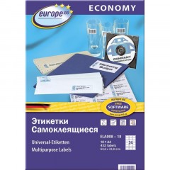 Этикетки самоклеящиеся Europe, 64,6х33,7мм на листеА4,18л/уп - фото 2