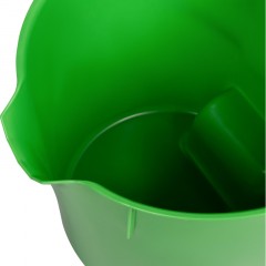 Ведро FBK 9л противоударное с армир пластик ручкой зеленое 80102-5 - фото 4