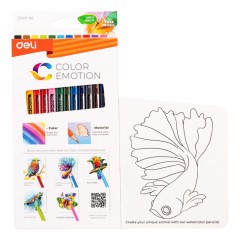 Карандаши акварельные Deli Color Emotion липа 12 цв/наб EC00700 Карандаши акварельные Deli Color Emotion липа 12 цв/наб EC00700 - фото 5