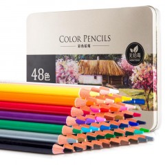 Карандаши цветные Deli липа 48 цв/наб мет.кор. 6567 Карандаши цветные Deli липа 48 цв/наб мет.кор. 6567 - фото 2