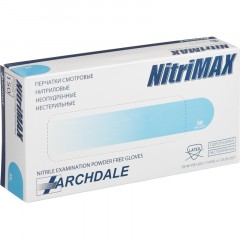 Перчатки нитрил. н/с. н/о ,голубые 150 NitriMax (L) 50п/уп, 3гр - фото 3