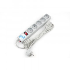 Сетевой фильтр Power Cube B 1.9 м 5 розеток (серый) 10А/2,2кВт(SPG-B-6) Сетевой фильтр Power Cube B 1.9 м 5 розеток (серый) 10А/2,2кВт(SPG-B-6) - фото 3