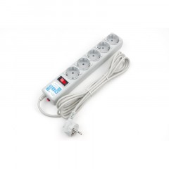Сетевой фильтр Power Cube B 5.0 м 5 розеток (серый) 10А/2,2кВт (SPG-B-15) Сетевой фильтр Power Cube B 5.0 м 5 розеток (серый) 10А/2,2кВт (SPG-B-15) - фото 3