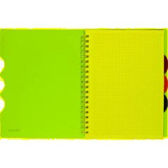 Бизнес-тетрадь Attache А4,100л,кл,спир,обл.пластик,с разделителями,голубой - фото 5