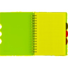 Бизнес-тетрадь Attache А6,100л,кл,спир,обл.пластик,с разделителями,голубой - фото 5