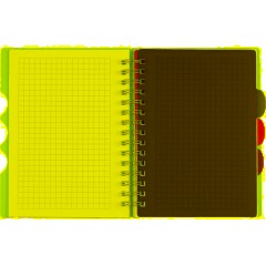 Бизнес-тетрадь Attache А6,100л,кл,спир,обл.пластик,с разделителями,голубой - фото 7