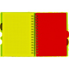 Бизнес-тетрадь Attache А6,100л,кл,спир,обл.пластик,с разделителями,голубой - фото 8