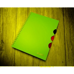 Бизнес-тетрадь Attache А6,100л,кл,спир,обл.пластик,с разделителями,голубой - фото 13