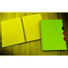 Бизнес-тетрадь Attache А6,100л,кл,спир,обл.пластик,с разделителями,голубой - фото 14