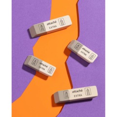 Ластик скошенный Attache Extra, нат.каучук, 41x14x8мм, д/ручки и карандаша - фото 6