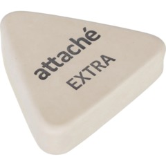 Ластик треугольный Attache Extra, натуральный каучук, 40x38x10мм, белый - фото 3