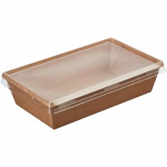 Контейнер бум. OneClick (bottom 800/b) 800мл, крафт, 300шт/кор - фото 2