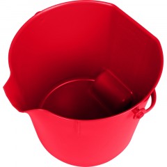 Ведро FBK 15л красное, армир. пластик противоударный, круглое, 80101-3 - фото 2
