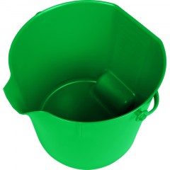 Ведро FBK 15л зеленое, армир. пластик противоударный, круглое, 80101-5 - фото 2